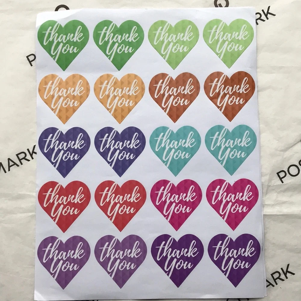 Poshmark Summer Thank You Cards & Stickers bundle NEW
